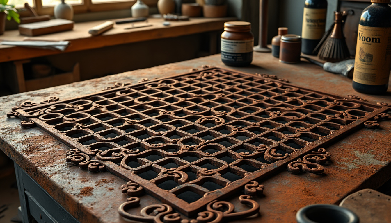 La grille en fer forgé ancienne : caractéristiques et restauration